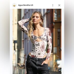 Agua Bendita Lurex Bodysuit Unworn